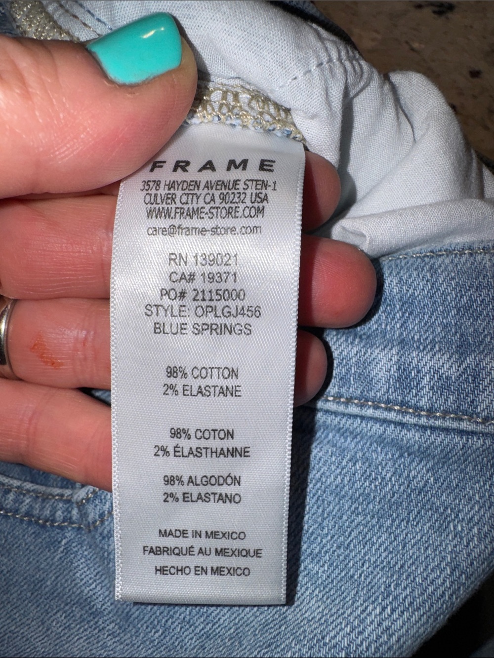 Frame Light Blue Slim Straight Jeans - Picture 4 of 11